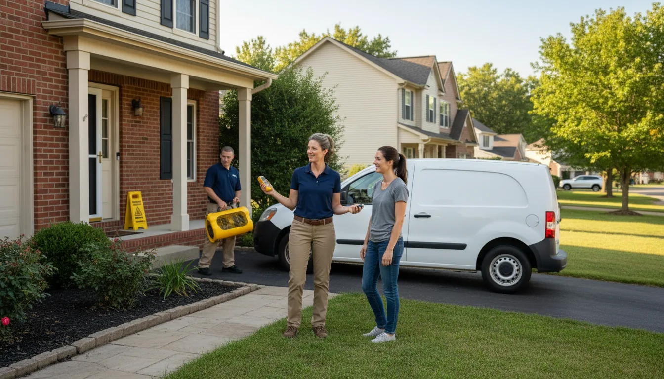 Residential water damage restoration in Perry, IL